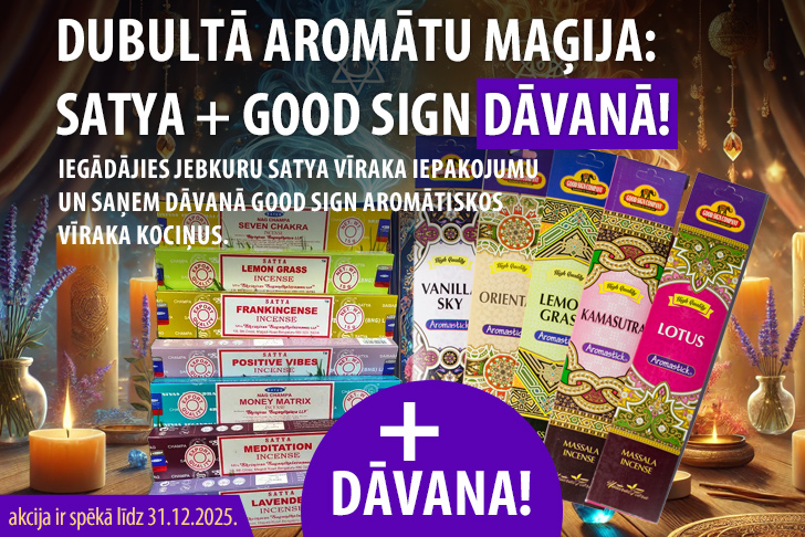 Dubultā aromātu maģija: SATYA + GOOD SIGN dāvanā!